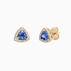 Effy Jewelry Nahla Siri 14K Yellow Gold Tanzanite and Diamond Stud Earrings, 1.19 TCW | Earrings