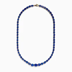 Effy Jewelry Nahla Siri 14K Yellow Gold Tanzanite Graduated Tennis Necklace | Necklaces & Pendants