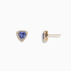 Effy Jewelry Nahla Siri 14K Yellow Gold Tanzanite and Diamond Stud Earrings, 1.19 TCW | Earrings