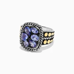 BH Multi Nahla Siri Silver u0026 18K Gold Tanzanite Ring, 1.85 TCW | Rings