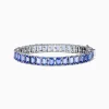 Effy Jewelry Nahla Siri Sterling Silver Emerald Cut Tanzanite Tennis Bracelet | Bracelets