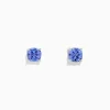BH MULTI Nahla Siri Sterling Silver Tanzanite Stud Earrings, 0.95 TCW | Earrings