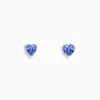 BH Multi Nahla Siri Sterling Silver Heart Shaped Tanzanite Stud Earrings | Earrings