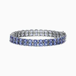 Effy Jewelry Nahla Siri Sterling Silver Tanzanite Tennis Bracelet, 19.80 TCW | Bracelets