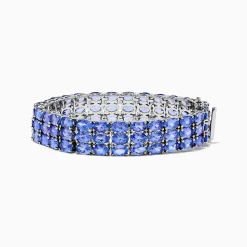 Effy Jewelry Nahla Siri Sterling Silver Oval 3 Row Tanzanite Bracelet | Bracelets