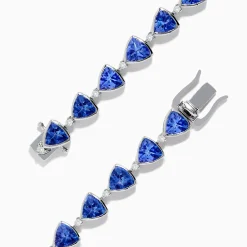 Effy Jewelry Nahla Siri Sterling Silver Tanzanite and Diamond Tennis Bracelet | Bracelets