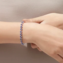 Effy Jewelry Nahla Siri Sterling Silver Tanzanite Tennis Bracelet, 11.40 TCW | Bracelets