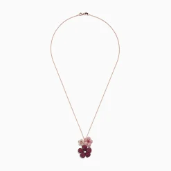 Effy Jewelry Nature 14K Gold Ruby, Sapphire and Diamond Flowers Pendant, 3.02 TCW | Necklaces & Pendants