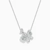 Effy Jewelry Nature 14K White Gold Diamond Flower Necklace | Necklaces & Pendants