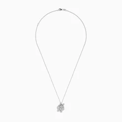 Effy Jewelry Nature 14K White Gold Diamond Flower Pendant | Necklaces & Pendants