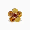 Effy Jewelry Nature 14K Yellow Gold Citrine, Yellow Sapphire and Diamond Flower Ring | Rings