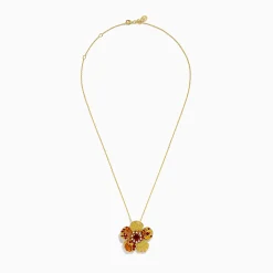Effy Jewelry Nature 14K Yellow Gold Citrine Yellow Sapphire and Diamond Flower Pendant | Necklaces & Pendants
