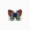 Effy Jewelry Nature Sterling Silver Multi Sapphires Butterfly Ring | Rings