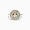 Effy Jewelry Novelty 14 Karat Yellow Gold Diamond Compass Ring | Rings