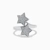 Effy Jewelry Novelty 925 Sterling Silver and Diamond Star Ring | Rings