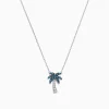 Effy Jewelry Novelty 14K Gold Blue u0026 White Diamond Palm Tree Necklace, 0.25 TCW | Necklaces & Pendants