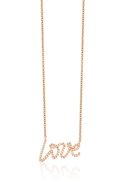 Effy Jewelry Novelty 14K Rose Gold Diamond Love Pendant, 0.26 TCW | Necklaces & Pendants