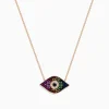 Effy Jewelry Novelty 14K Rose Gold Multi Sapphire u0026 Diamond Evil Eye Necklace | Necklaces & Pendants