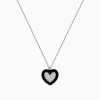 BH Multi Novelty 14K White Gold Black Enamel u0026 Diamond Heart Pendant, 0.18 TCW | Necklaces & Pendants