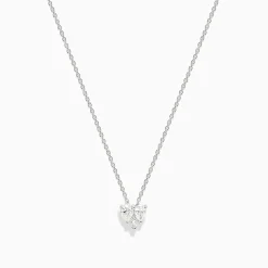 BH Multi Novelty 14K White Gold Diamond Mini Heart Necklace | Necklaces & Pendants