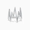 Effy Jewelry Novelty 14K White Gold Diamond Zig Zag Ring, 0.38 TCW | Rings