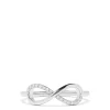 Effy Jewelry Novelty 14K White Gold Diamond Infinity Ring, 0.06 TCW | Rings