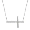 Effy Jewelry Novelty 14K White Gold Diamond Cross Necklace, .09 TCW | Necklaces & Pendants