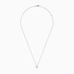 BH Multi Novelty 14K White Gold Diamond Mini Heart Necklace | Necklaces & Pendants