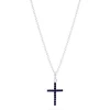 Effy Jewelry Novelty 14K White Gold Sapphire and Diamond Cross Pendant, 0.19 TCW | Necklaces & Pendants
