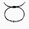 Effy Jewelry Novelty 14K White Gold Sapphire Anchor String Bracelet, 0.15 TCW | Bracelets