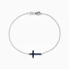 Effy Jewelry Novelty 14K White Gold Sapphire Cross Bracelet | Bracelets