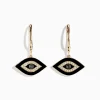 Effy Jewelry Novelty 14K Yellow Gold Black and White Diamond Evil Eye Earrings | Earrings
