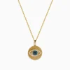 Effy Jewelry Novelty 14K Yellow Gold Blue, White and Black Diamond Evil Eye Pendant | Necklaces & Pendants
