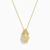 Effy Jewelry Novelty 14K Yellow Gold Diamond Pineapple Pendant | Necklaces & Pendants