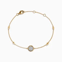 Effy Jewelry Novelty 14K Yellow Gold Diamond Bracelet, 0.09 TCW | Bracelets