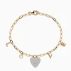 Effy Jewelry Novelty 14K Yellow Gold Diamond Paperclip Love Bracelet | Bracelets