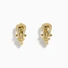 Effy Jewelry Novelty 14K Yellow Gold Diamond Horseshoe Hoop Earrings | Earrings