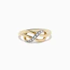 Effy Jewelry Novelty 14K Yellow Gold Diamond Infinity Knot Ring, 0.05 TCW | Rings