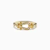 Effy Jewelry Novelty 14K Yellow Gold Diamond Horseshoe Ring | Rings