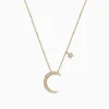 BH Multi Novelty 14K Yellow Gold Diamond Moon and Star Necklace, 0.09 TCW | Necklaces & Pendants