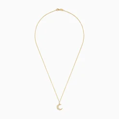 Effy Jewelry Novelty 14K Yellow Gold Diamond Crescent Moon Pendant, 0.13 TCW | Necklaces & Pendants