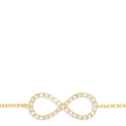 Effy Jewelry Novelty 14K Yellow Gold Diamond Infinity Bracelet, 0.12 TCW | Bracelets