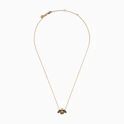 Effy Jewelry Novelty 14K Yellow Gold Espresso and White Diamond Bee Necklace | Necklaces & Pendants