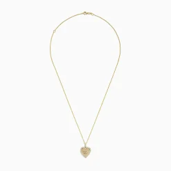 Effy Jewelry Novelty 14k Yellow Gold "Girl Mom" Diamond Heart Pendant | Necklaces & Pendants