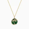 Effy Jewelry Novelty 14K Yellow Gold Malachite and Diamond Palm Tree Pendant | Necklaces & Pendants