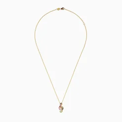 Effy Jewelry Novelty 14K Yellow Gold Multi Sapphire Tsavorite Treble Clef Pendant | Necklaces & Pendants