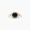 BH Multi Novelty 14K Yellow Gold Onyx and Diamond Evil Eye Ring, 1.56 TCW | Rings