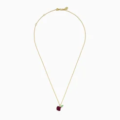 Effy Jewelry Novelty 14K Yellow Gold Ruby, Tsavorite and Diamond Apple Pendant | Necklaces & Pendants