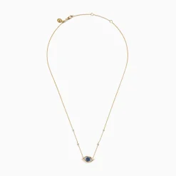 BH Multi Novelty 14K Yellow Gold Sapphire and Diamond Evil Eye Necklace | Necklaces & Pendants