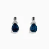 Effy Jewelry Ocean Bleu 925 Sterling Silver London Blue Topaz and Diamond Earrings | Earrings